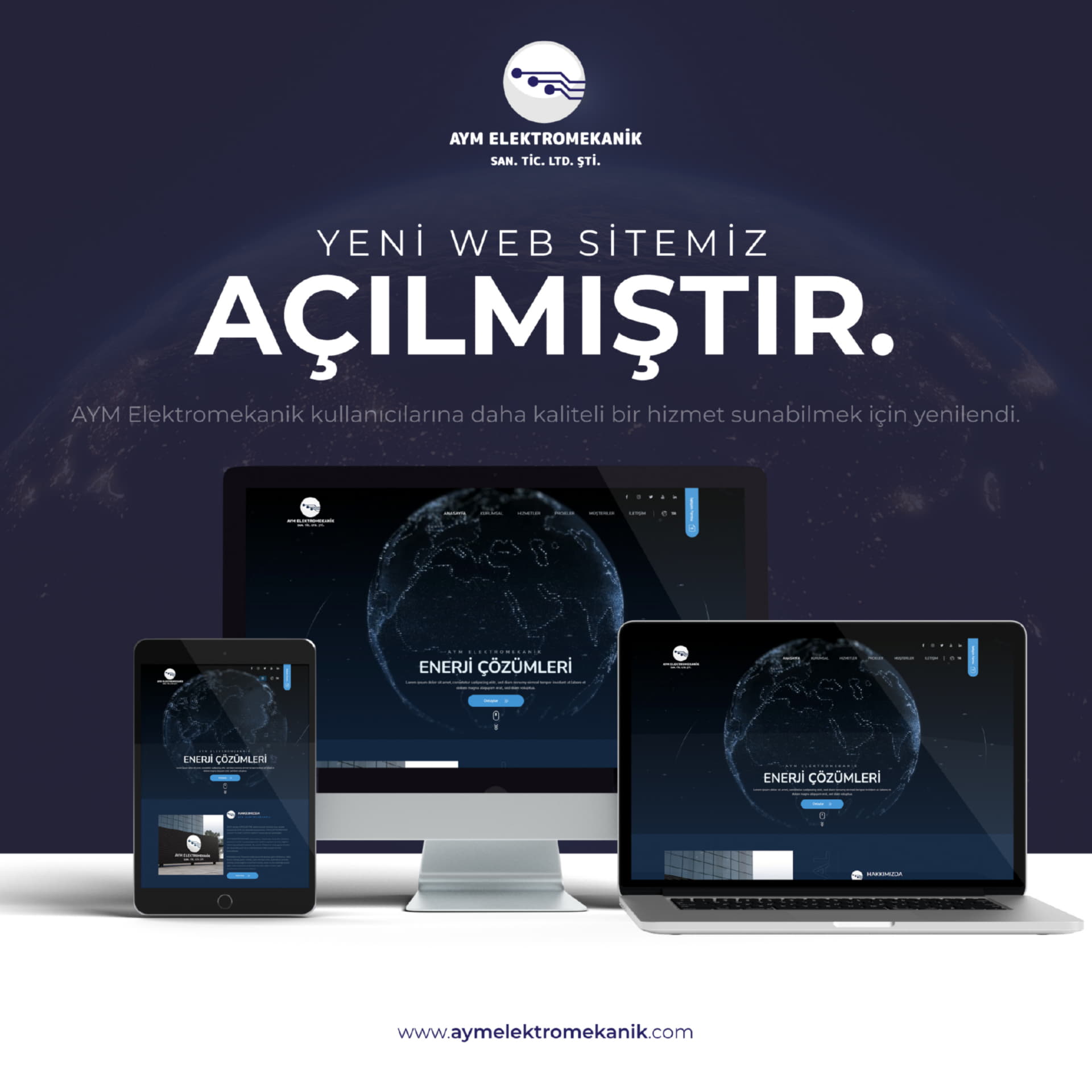 AYM ELEKTROMEKANİK WEB SİTESİ YENİLENDİ!